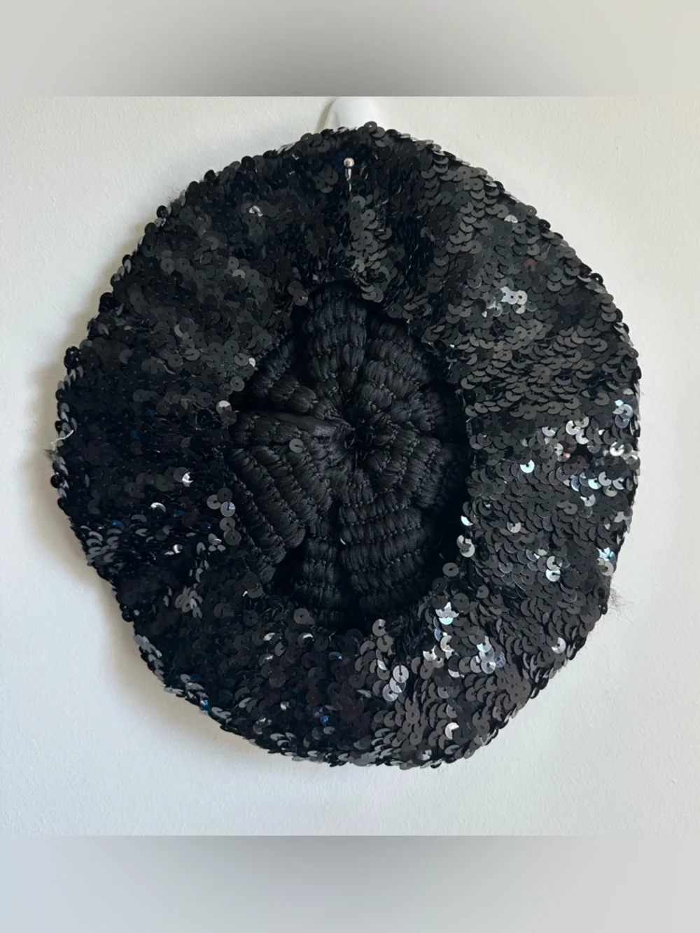 Black Sequin Beret - Women Accessories - Picture 2 of 6